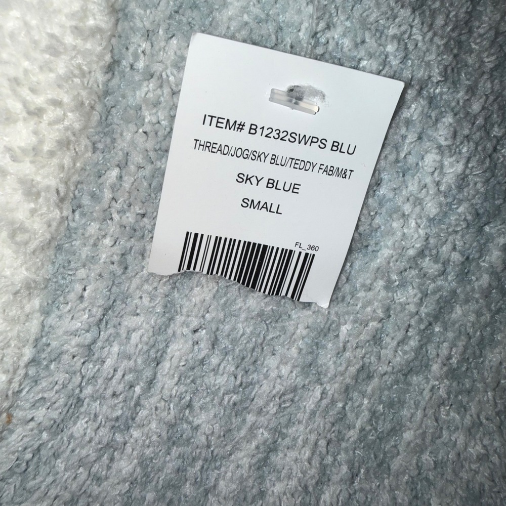 Mia & Tess Sky Blue Teddy Fabric Joggers B1232SWPS Womens Fuzzy Lounge Pants S - Picture 3 of 5